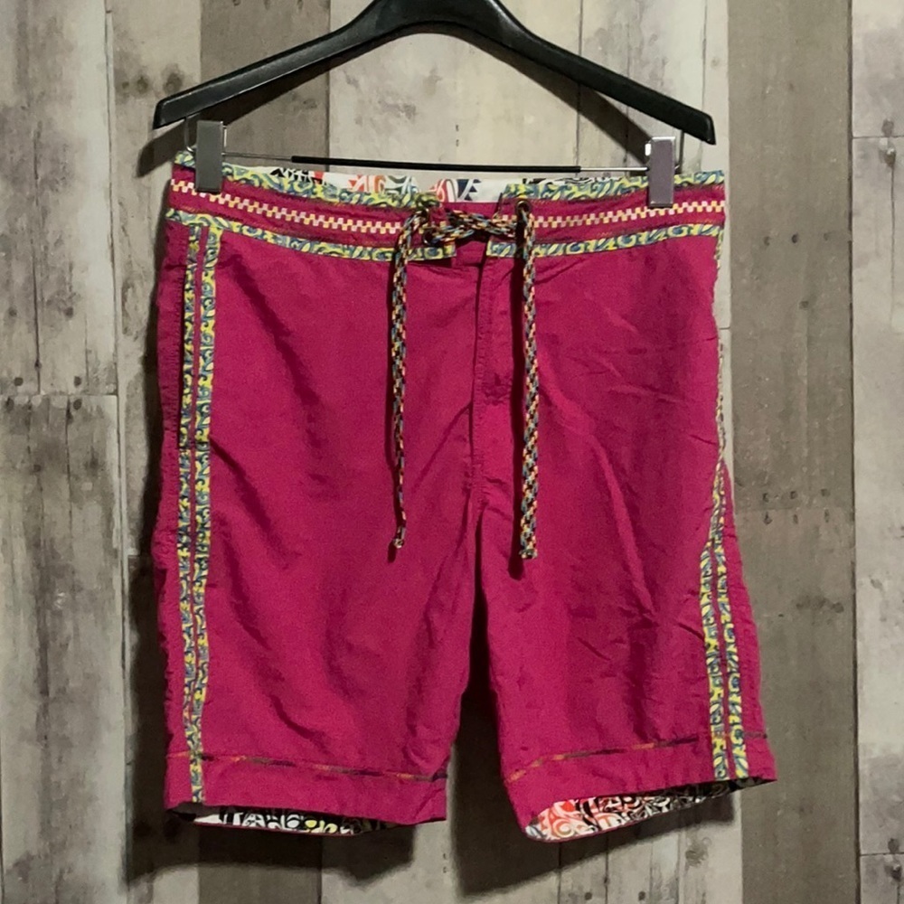 Robert Graham Men’s Bright Pink Swim Trunks